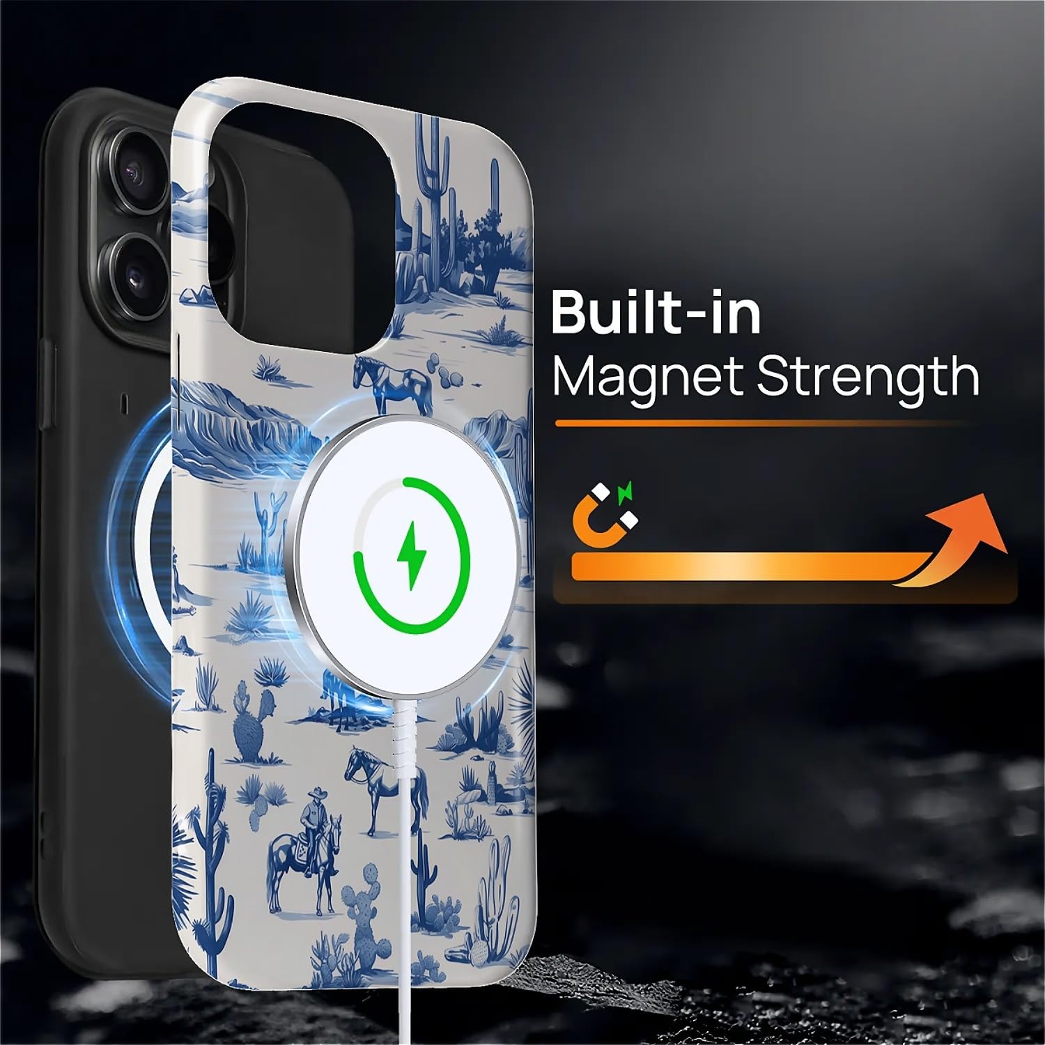 Fkbrcl4U For Iphone 15 Pro Max Case, Hybrid 2-Layer Silicone Protective Glossy Case For Magsafe For Iphone 15 Pro Max Western Co